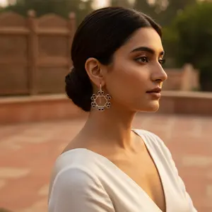 Boucles d'oreilles pendantes en or plaqué améthyste pour femmes, bijoux mignons et élégants - Product Image 2