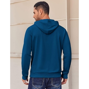 Sweat à capuche unisexe pour homme, logo personnalisé, hiver, haute qualité, 100% coton polaire, coupe-vent, streetwear OEM - Product Image 2