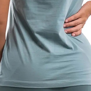 Camiseta sin Mangas Ajustada para Mujer, de Alta Calidad, Informal, para Fitness, Transpirable, de Secado Rápido, Algodón/Poliéster, Personalizable OEM, Superventas - Product Image 6
