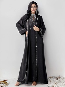 Thobe / Thawb nouveauté vêtements islamiques pour femmes imprimé musulman dames dubaï Hijab Burqa Abaya caftan robe - Product Image 5