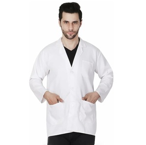 Blouse de laboratoire de médecin respirante de qualité supérieure vêtements tissés blancs médicaux pour manteau long de laboratoire de soins infirmiers hospitaliers - Product Image 1