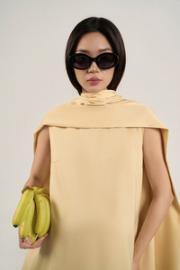 Vestido de Seda Tejida para Mujer, Estilo Minimalista de Verano, Cuello Redondo, Manga Regular, Detalle de Botones, Corte Holgado, Transpirable - Product Image 2