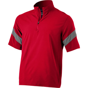 Veste de frappeur de baseball unisexe de haute qualité en gros, style décontracté, col montant, tissée, avec fermeture éclair 1/4 - Product Image 5