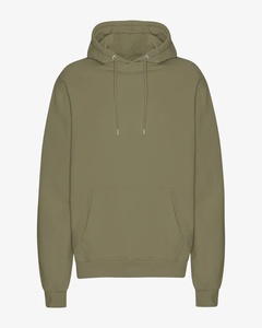 Sweat à capuche CVC à manches longues pour homme, couleur olive poudré, logo personnalisé, poche en polaire, exportation du Bangladesh, meilleure qualité, automne - Product Image 1