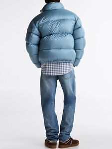 เสื้อโค้ทดาวน์ของผู้ชายเสื้อแจ็คเก็ตกันลมมีฮู้ดน้ำหนักเบาเสื้อแจ็คเก็ตขนเป็ดแบบฟองหนา - Product Image 2