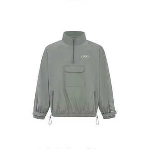 Chaqueta Cortavientos para Hombre, Estilo Urbano, Cuello Alto, Cierre de Cremallera, Impermeable, para Lluvia y Nieve - Product Image 4