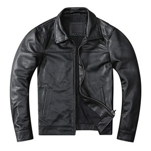 Chaqueta de cuero de PU para motocicleta Retro con capucha desmontable para hombre, chaqueta gruesa ajustada para otoño e invierno, moda para hombre - Product Image 1
