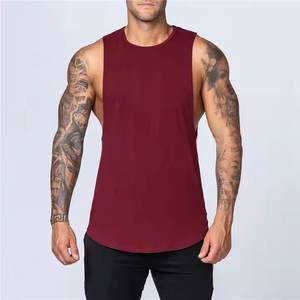 Camiseta sin mangas de algodón pesado de alta calidad para hombre, camiseta sin mangas acanalada con tirantes de gimnasio personalizada, corte cuadrado, deporte muscular transpirable - Product Image 6