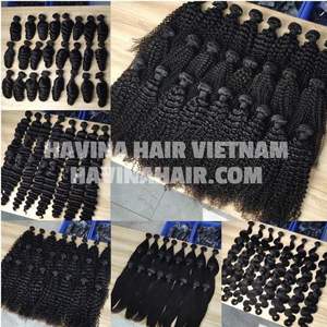 Paquets de cheveux humains vietnamiens naturels-Cheveux noirs à coudre-Vente en gros de cheveux droits/bouclés/ondulés - Product Image 6