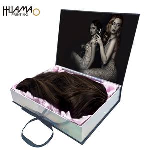 Boîtes rigides pour perruques en gros Huamao, OEM, logo personnalisé en estampage à chaud, carton avec ruban et insert intérieur, boîte cadeau pour l'emballage des perruques - Product Image 6