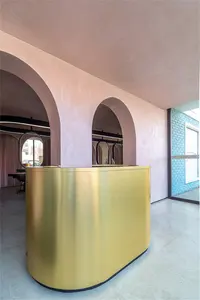 Carreaux de céramique flexibles dorés roses ignifuges directs d'usine Panneau de ciment léger Tuile flexible de revêtement en pierre artificielle douce