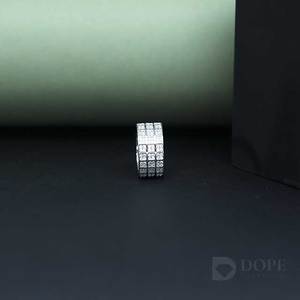 แหวนแต่งงานโมอิสซาไนต์สุดหรูทันสมัยสำหรับทุกเพศ ชุบทอง 18KT บนสแตนเลสสตีล รับรองโดย IGI ดีไซน์สวยสง่า - Product Image 4