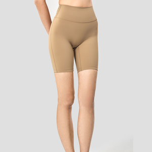 Short de motard en polyester spandex taille haute pour femme Leggings doux et confortables avec tissu tricoté cousu extensible - Product Image 2