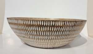 ชามไม้แกะสลักด้วยมือออกแบบลายดอกไม้สำหรับขายในบ้าน - Product Image 2