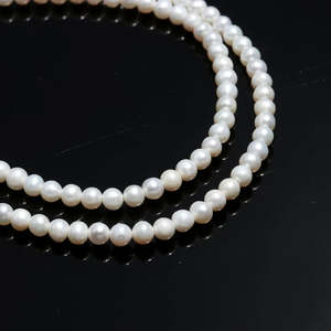 Perlas Naturales de Agua Dulce Blancas de 4 mm, Suaves y Redondas, en Forma de Pepitas, para la Elaboración de Joyas - Product Image 2