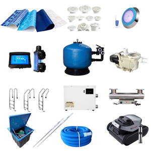 Conjunto Completo de Equipos para <span class=keywords><strong>Piscina</strong></span>: Clorador, Limpiador, Filtro de Arena, Bomba, Revestimiento de PVC, Salida de Agua, Escalera, Luces, Residencial - Product Image 1