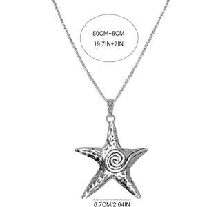 Collana da Donna Hijunmi con Ciondolo a Stella Marina in Lega Placcata Oro, Gioiello Estivo da Spiaggia e Oceano, Stile Nautico di Tendenza - Product Image 6
