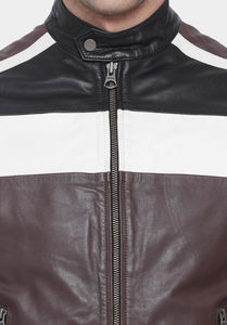 Chaqueta de cuero de invierno para hombre de alta calidad personalizada 2025, cuello levantado, bolsillos delanteros, impermeable, respetuoso con el medio ambiente, estilo callejero - Product Image 4