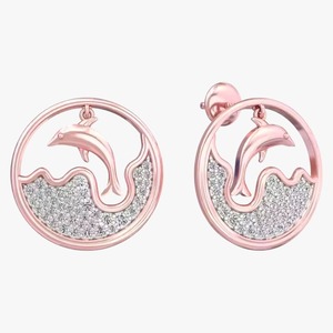 Pendientes de aro de diamantes de oro amarillo de 14 quilates elegantes de la mejor calidad para uso diario o regalos Premium durante las vacaciones disponibles para la venta - Product Image 1