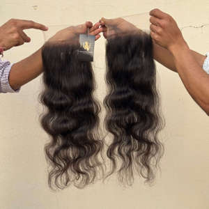 Perruque frontale transparente HD 13x6 en dentelle, cheveux humains indiens bruts de temple, lisses, doux et brillants, fournisseur de mèches de cheveux humains - Product Image 2