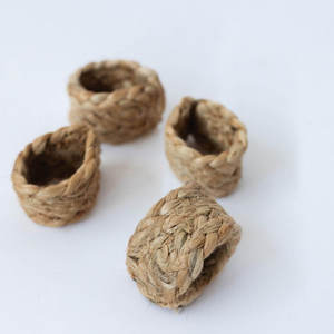 Braided Jute <b>Napkin</b> <b>Ring</b> Set Eco Friendly Rustic Table Decor Handmade Durable Design - Product Image 2