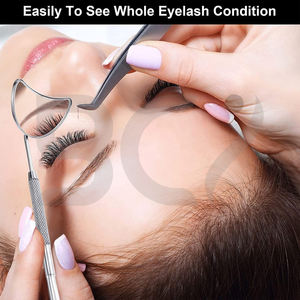 Miroirs à cils en forme de lune de qualité supérieure, best-seller, avec poignée antidérapante, miroir éclairé, acier inoxydable japonais - Product Image 3