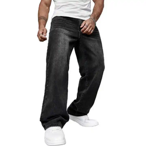 Pantalones Vaqueros Personalizados, Ropa para Hombre, Jeans de Corte Holgado, Jeans Lavados con Ácido - Product Image 1