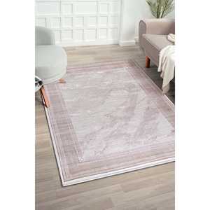 Alfombra Moderna Blanca Elkenz EK006 100% Acrílica Netline Home Depot Fácil de Limpiar No Desprende Pelusa para Dormitorio Estudio Habitación Infantil - Product Image 1