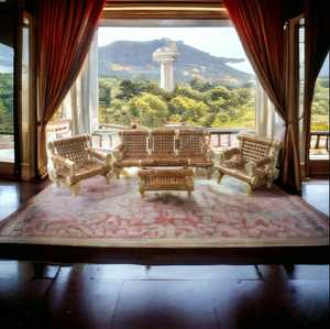 Vente en gros d'ensembles de canapés en rotin de bambou écologiques pour patio meubles en bambou élégants ensemble de canapés d'extérieur avec table pour restaurant - Product Image 2