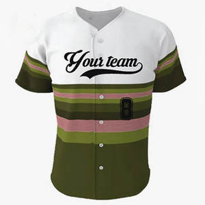 Camiseta de béisbol a rayas con estampado de poliéster 100% personalizada para adultos, ropa deportiva transpirable de secado rápido, conjuntos de uniformes de softbol de talla grande - Product Image 6
