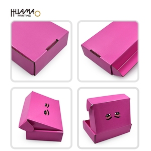 Boîte d'expédition en carton ondulé brillant, rouge, personnalisée, laminée et brillante, pour l'emballage de vêtements, de cadeaux, de cosmétiques et d'articles ménagers - Product Image 4