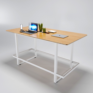 โต๊ะประชุมแบบยืน BFSTB010-Minimalist StaBamboo ขนาด 200x100 ซม. ขาปรับระดับได้ รูปทรงสี่เหลี่ยมผืนผ้า ต้องประกอบเอง เหมาะสำหรับโรงแรม - Product Image 2