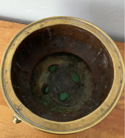 Vente chaude Antique Or Cuivre Finition Aluminium avec poignée de lion Jardinière Pot Vase pour la Maison et le Jardin Décoration de Mariage