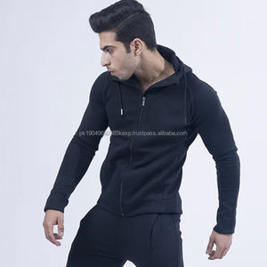 Ensemble de survêtement technique pour homme en molleton blanc, 69 % coton, 31 % polyester, avec sweat à capuche zippé et pantalon de jogging – Conception OEM - Product Image 2