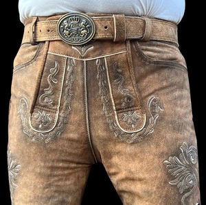 2025 estilo alemán Lederhosen para hombres Oktoberfest ropa pantalones cortos bávaros tradicionales para marca al por mayor - Product Image 2