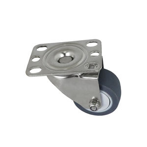2 Inch 304 Stainless Steel TPR Rubber Swivel <b>Caster</b> Wheel Top Swivel Plate for Kitchen Cart Shelf - Product Image 6
