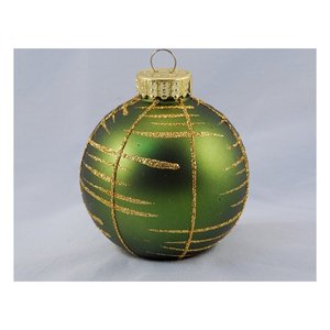 Adornos Navideños de Plástico con Diseño de Santa Claus, Bolas de Árbol de Navidad Verdes y Doradas de 6 cm, TE191532, para Decoraciones Festivas - Product Image 1