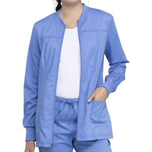 Blouse de préchauffement médicale pour femmes, en sergé de coton/polyester/spandex, sans coutures, pour hôpital moderne - Product Image 1