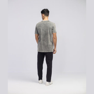 เสื้อยืดผู้ชายพิมพ์ลายฮิปฮอปสไตล์วินเทจซักลาย100% โอเวอร์ไซส์ผ้าฝ้ายใส่ได้ทั้งชายและหญิงพร้อมโลโก้ออกแบบใหม่ - Product Image 4