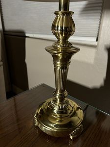 Brass Gold Handmade <b>Table</b> Lamp with Shade for Home Decoration - Product Image 4