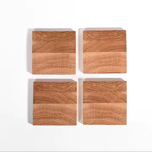 Sous-verres en noyer Ensemble de sous-verres en bois artisanal Élégant Durable et écologique par l'artisanat en croissant - Product Image 1