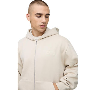 Sudadera con Capucha y Cremallera para Hombre, Estilo Holgado, Hombros Caídos, 100% Algodón Felpa, Informal, Conjuntos Deportivos de Invierno, Personalizable - Product Image 3