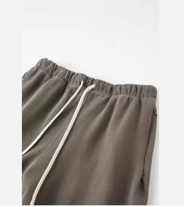 Logo personnalisé OEM, baggy de haute qualité en coton 410 g/m², pantalon court unisexe uni, lavé à l'acide, surdimensionné, pour la course à pied, vêtements de rue pour hommes - Product Image 2