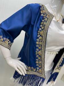 Indo-occidental prêt à porter jupe redoutée avec chemisier Dupatta adultes Bollywood fête mariage indien pakistanais en gros - Product Image 5