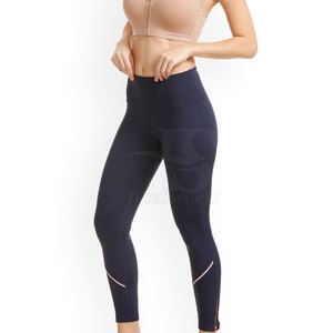 <b>Low</b> MOQ High Quality Casual Breathable Knitted Mid <b>Waist</b> Women's Fitness <b>Leggings</b> - Product Image 4