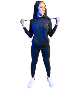 Zeta Phi Beta 1920 Sorellanza Blu Reale da Donna 2 pezzi Tuta con Lettera Greca Set Felpa Ricamata Felpa e Pantaloni da Jogging - Product Image 2