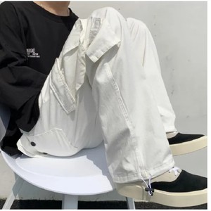 2025 Streetwear pantalones casuales para Hombres estilo hip-hop cómodos sueltos rectos diseño de pierna ancha lona ligera moda para hombres - Product Image 4