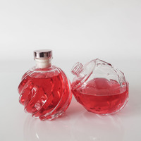 250ml 300g Mini bentuk barel polihedral Tequila wiski Vodka Rum botol sekrup Aluminium tutup