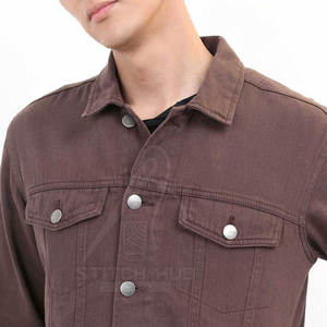 Vente en gros 100% veste en jean à manches longues en coton pour hommes, logo personnalisé, style décontracté respirant pour l'hiver et l'extérieur - Product Image 6