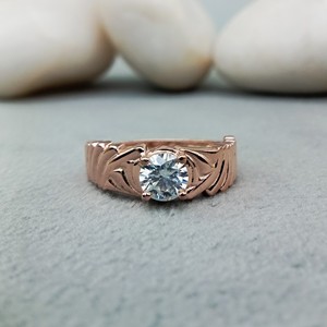 Customizable Fancy Solitaire VVS Moissanite Engagement Wedding Ring Trendy 925 Silver 18k Gold for Parties 100% Satisfaction - Product Image 1